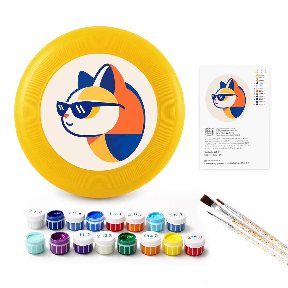 
Paint by Numbers - Frisbee | Cool Geometric Fox