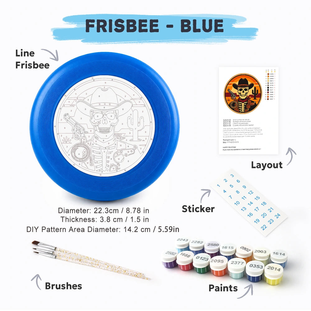 
Paint by Numbers - Frisbee | Cowboy Skeleton