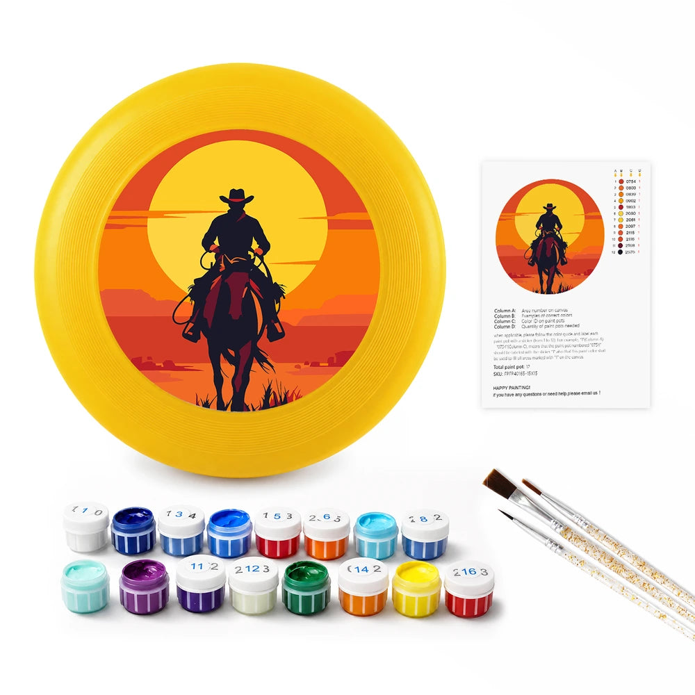 
Paint by Numbers - Frisbee | Cowboy at Sunset