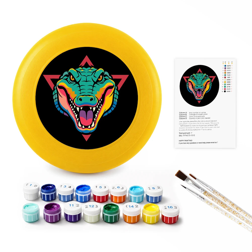 
Paint by Numbers - Frisbee | Crocodile Emblem