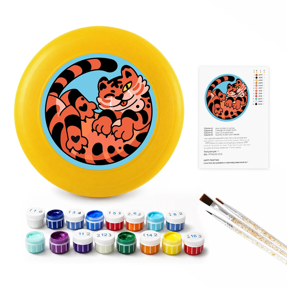 
Paint by Numbers - Frisbee | Curled Tiger