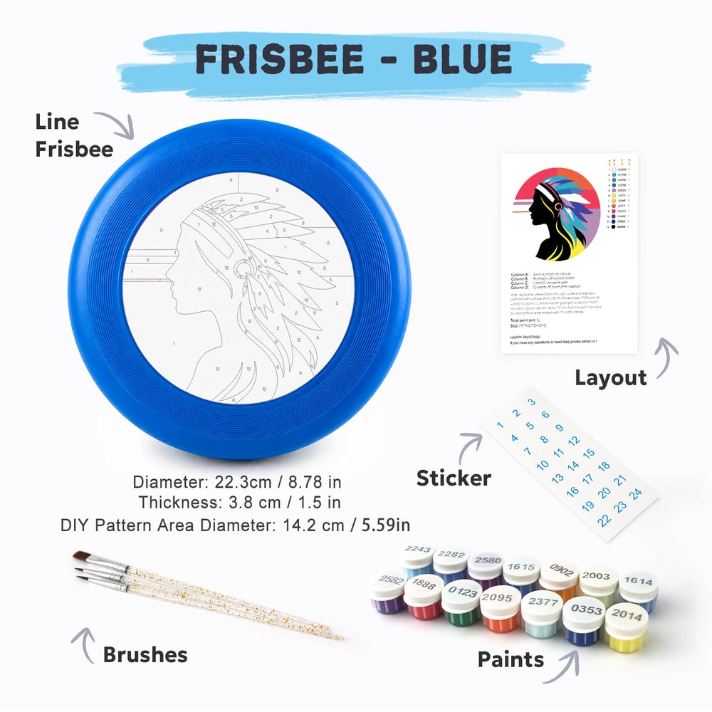 Paint by Numbers - Frisbee | Feather Headdress Portrait
