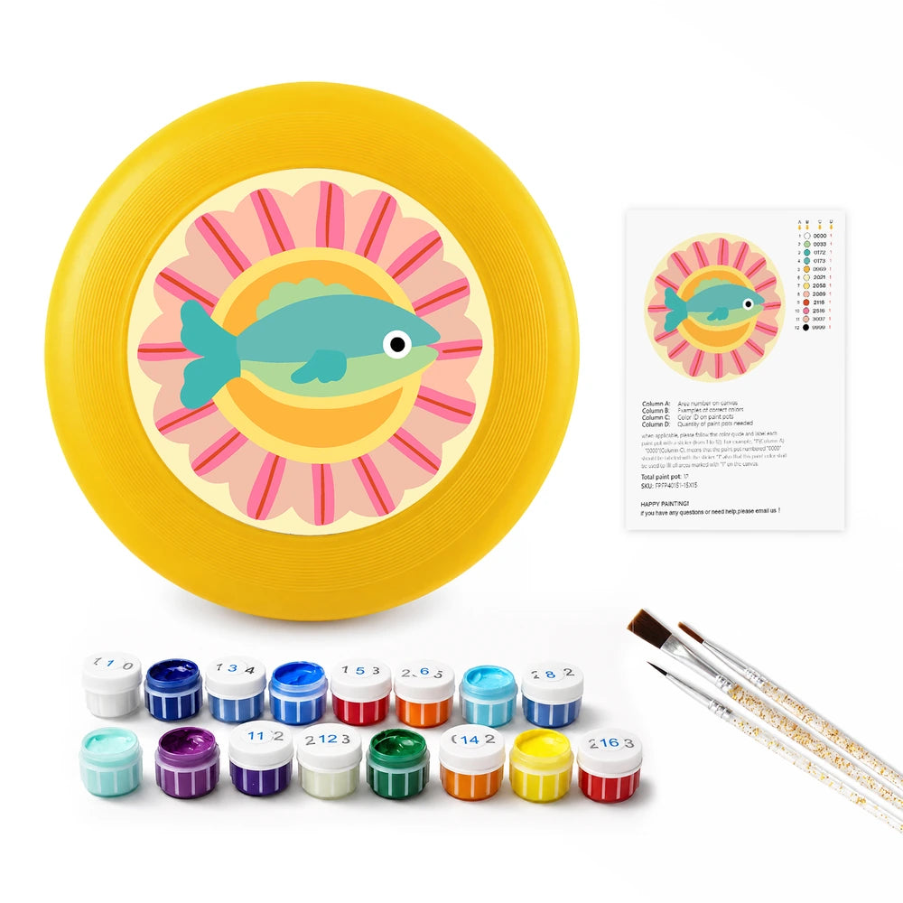 
Paint by Numbers - Frisbee | Fish in Pink Rays