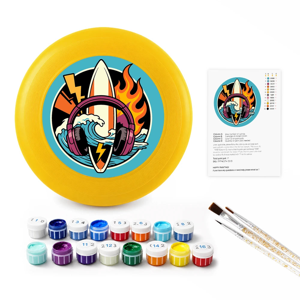
Paint by Numbers - Frisbee | Flaming Surfboard