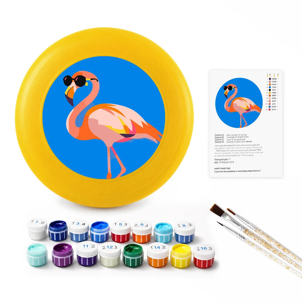 
Paint by Numbers - Frisbee | Flamingo in Sunglasses