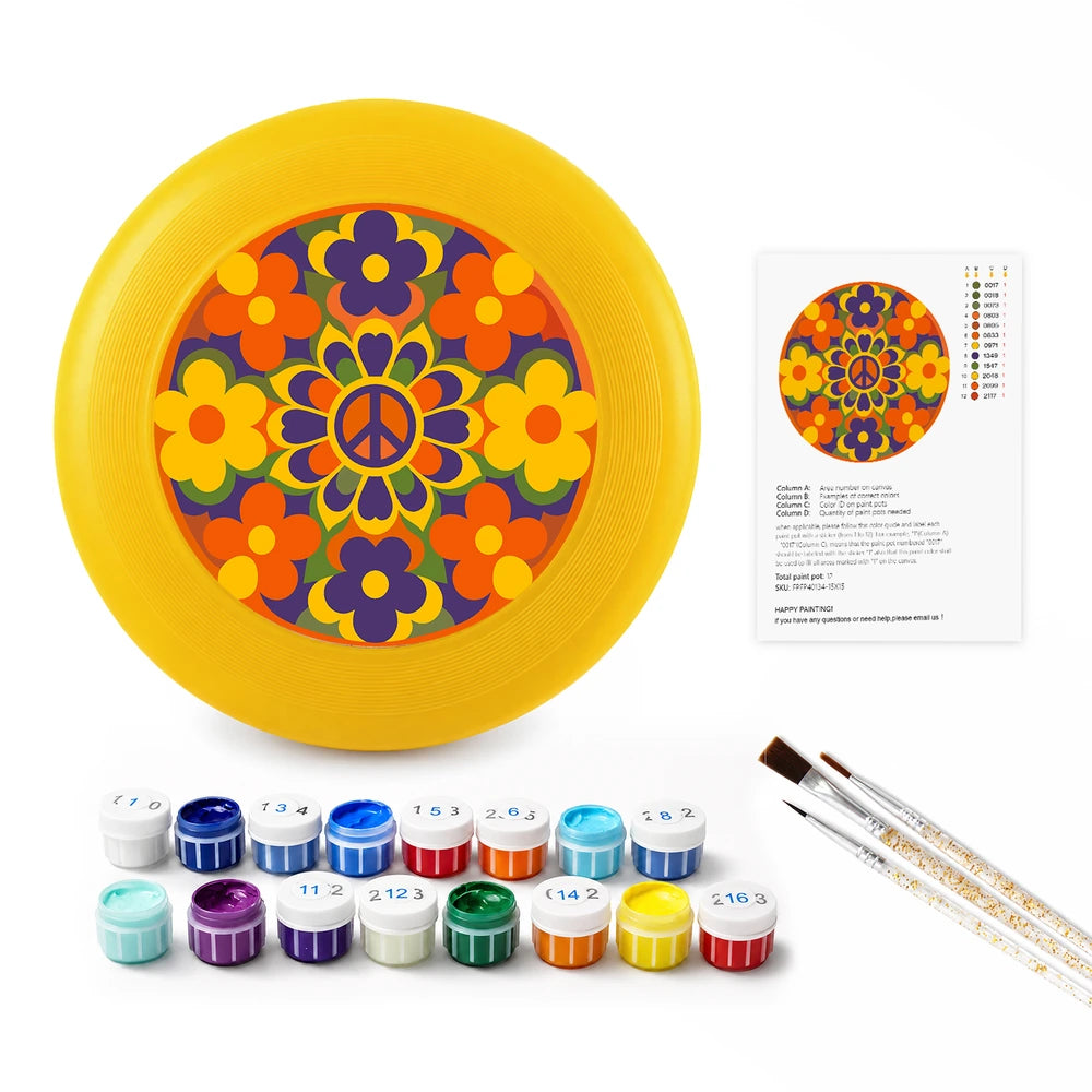 
Paint by Numbers - Frisbee | Flower Power Mandala