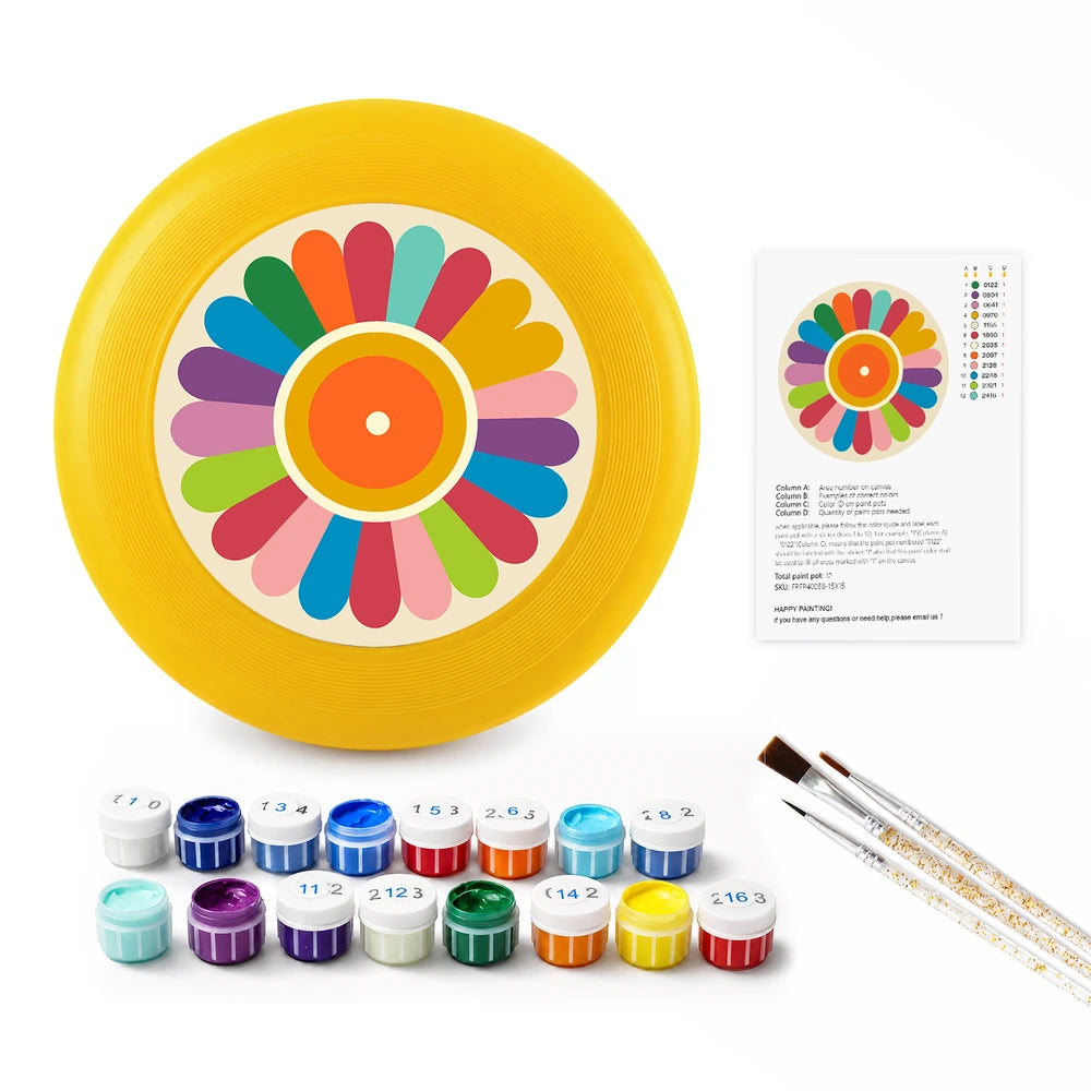
Paint by Numbers - Frisbee | Flower Wheel