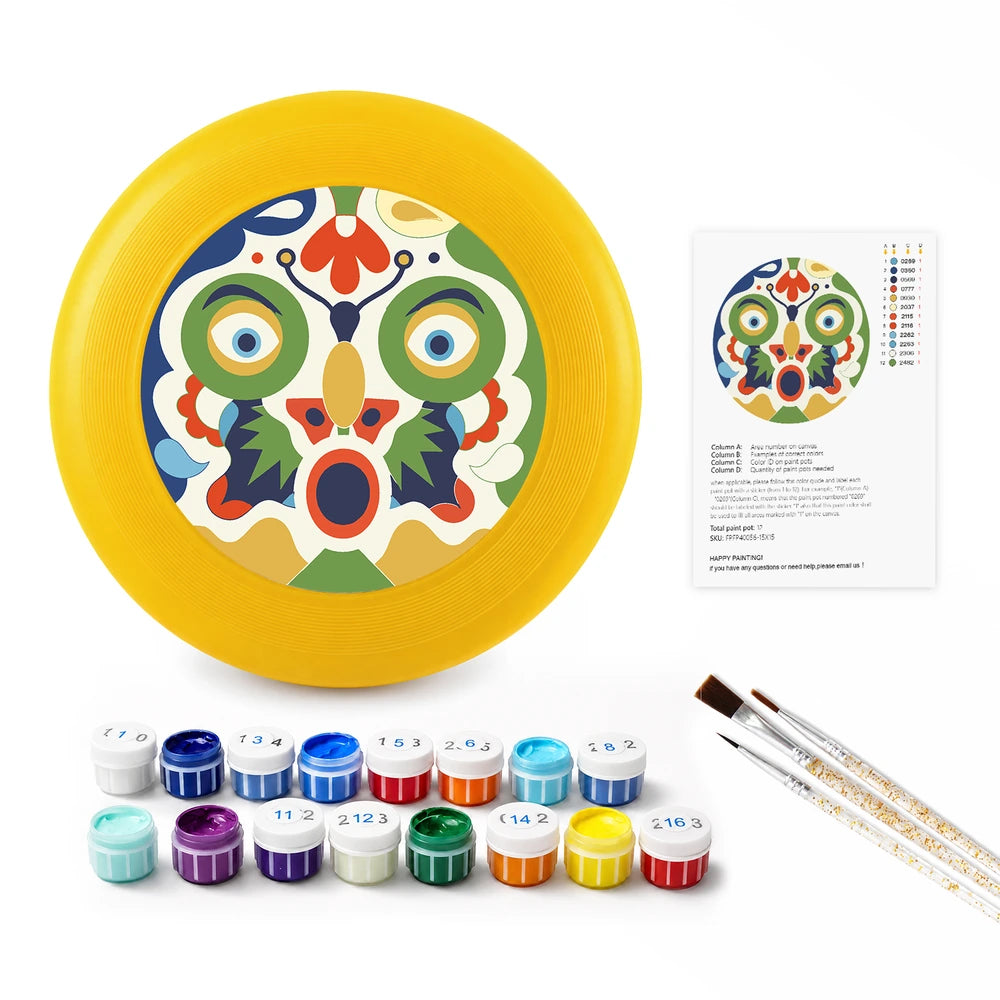 Paint by Numbers - Frisbee | Folk Art Mask