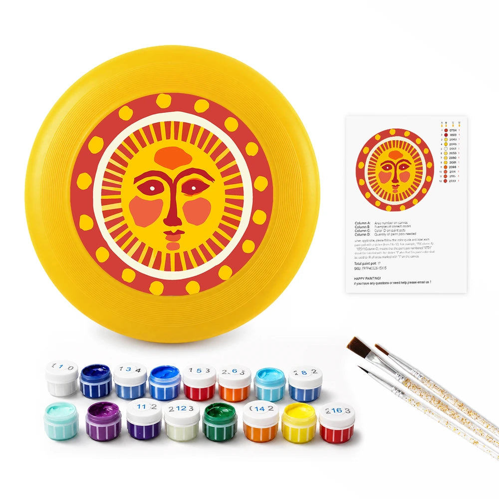 Paint by Numbers - Frisbee | Folk Sun Face