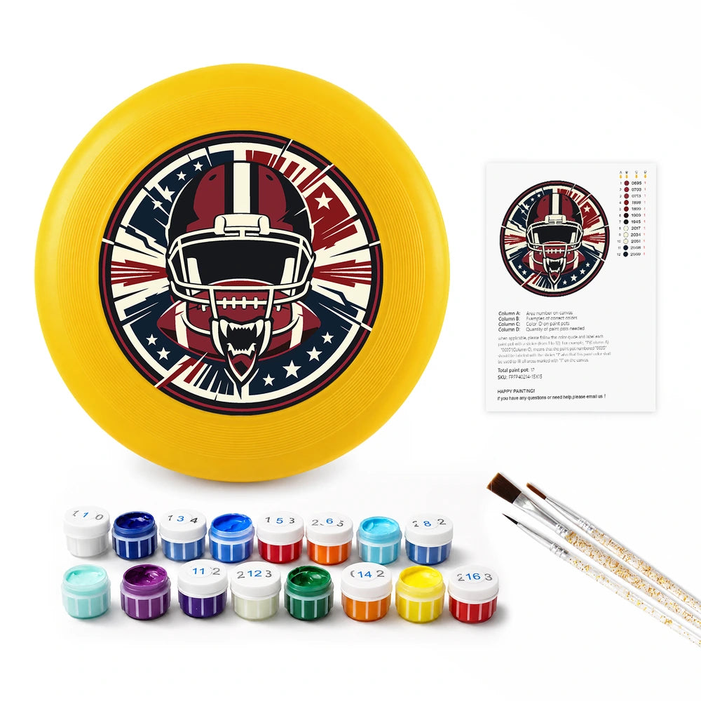 Paint by Numbers - Frisbee | Football Helmet Crest
