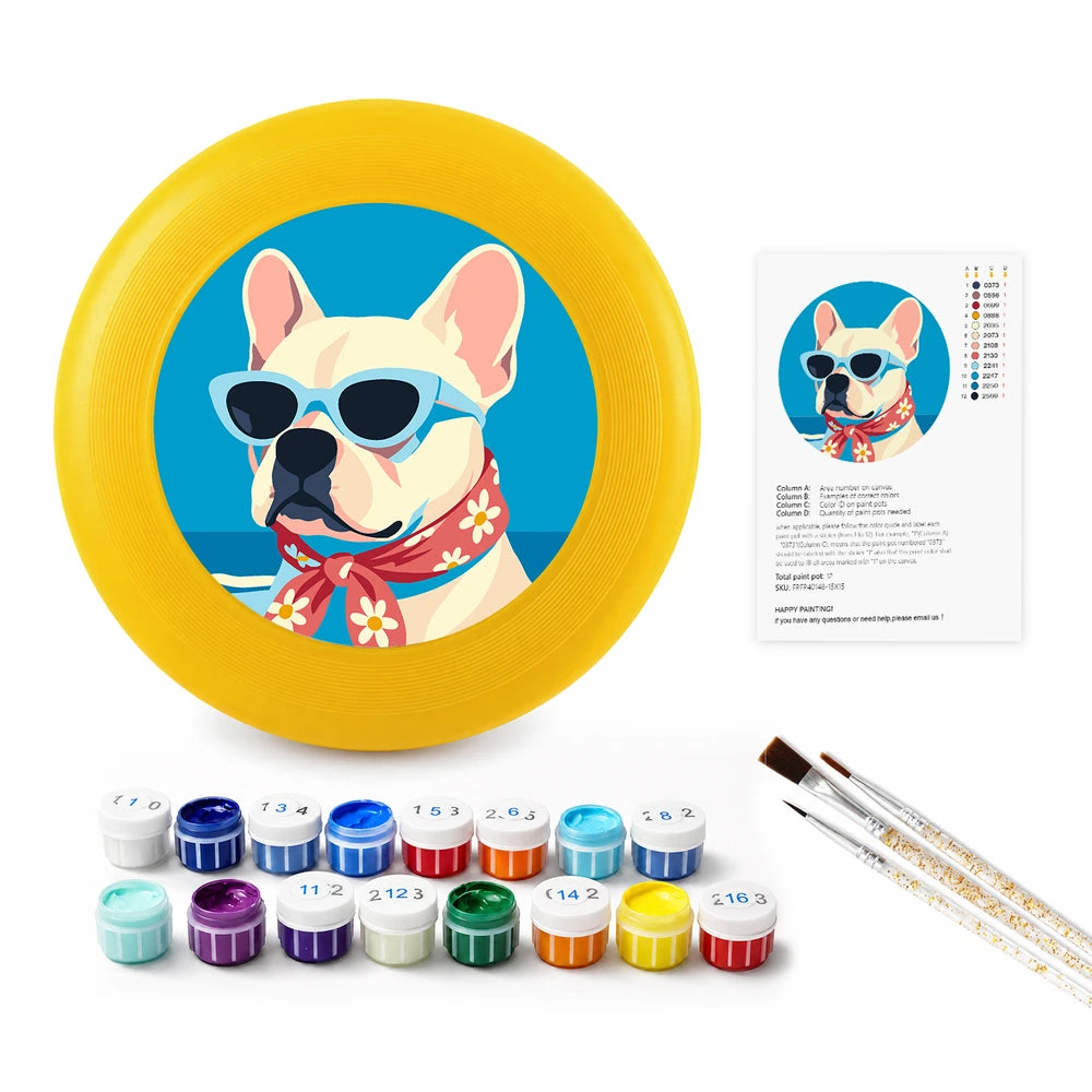 
Paint by Numbers - Frisbee | French Bulldog in Sunglasses