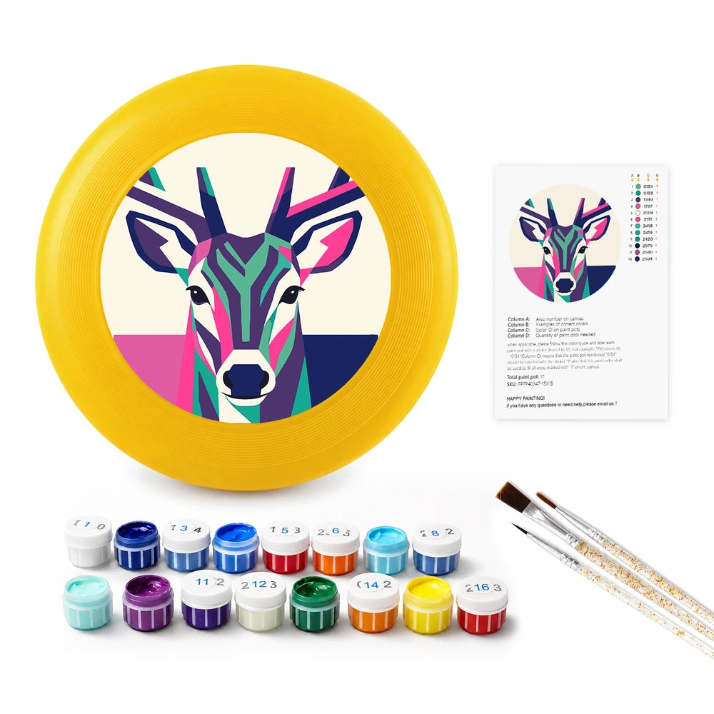 Paint by Numbers - Frisbee | Geometric Deer