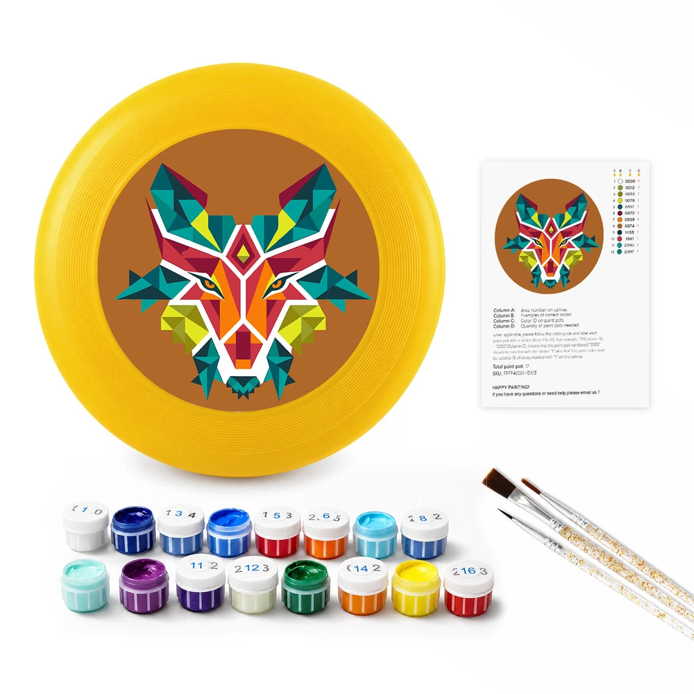 
Paint by Numbers - Frisbee | Geometric Fox