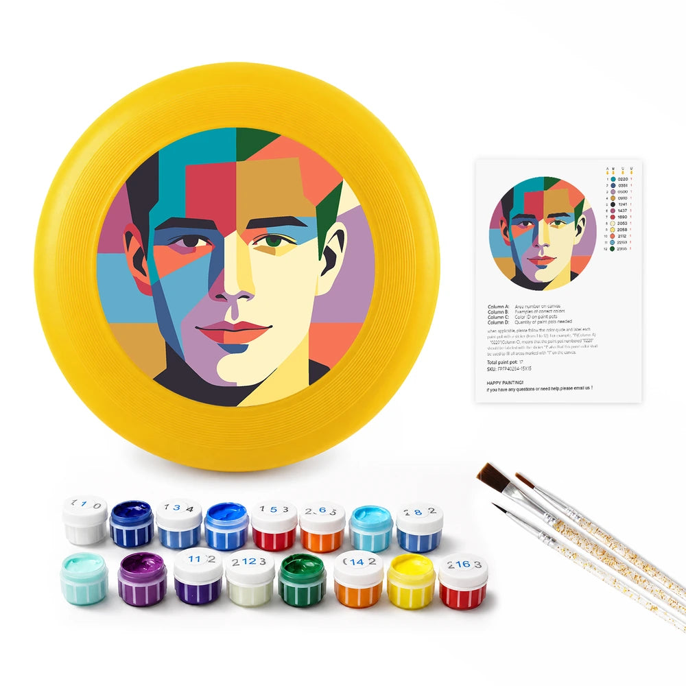 
Paint by Numbers - Frisbee | Geometric Man Portrait