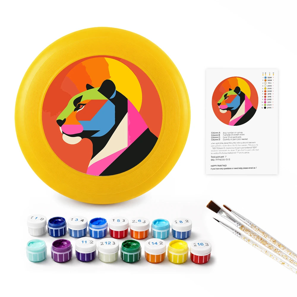
Paint by Numbers - Frisbee | Geometric Panther