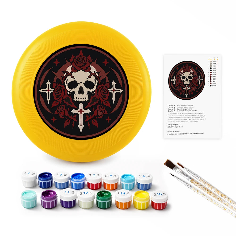 
Paint by Numbers - Frisbee | Gothic Skull Crest