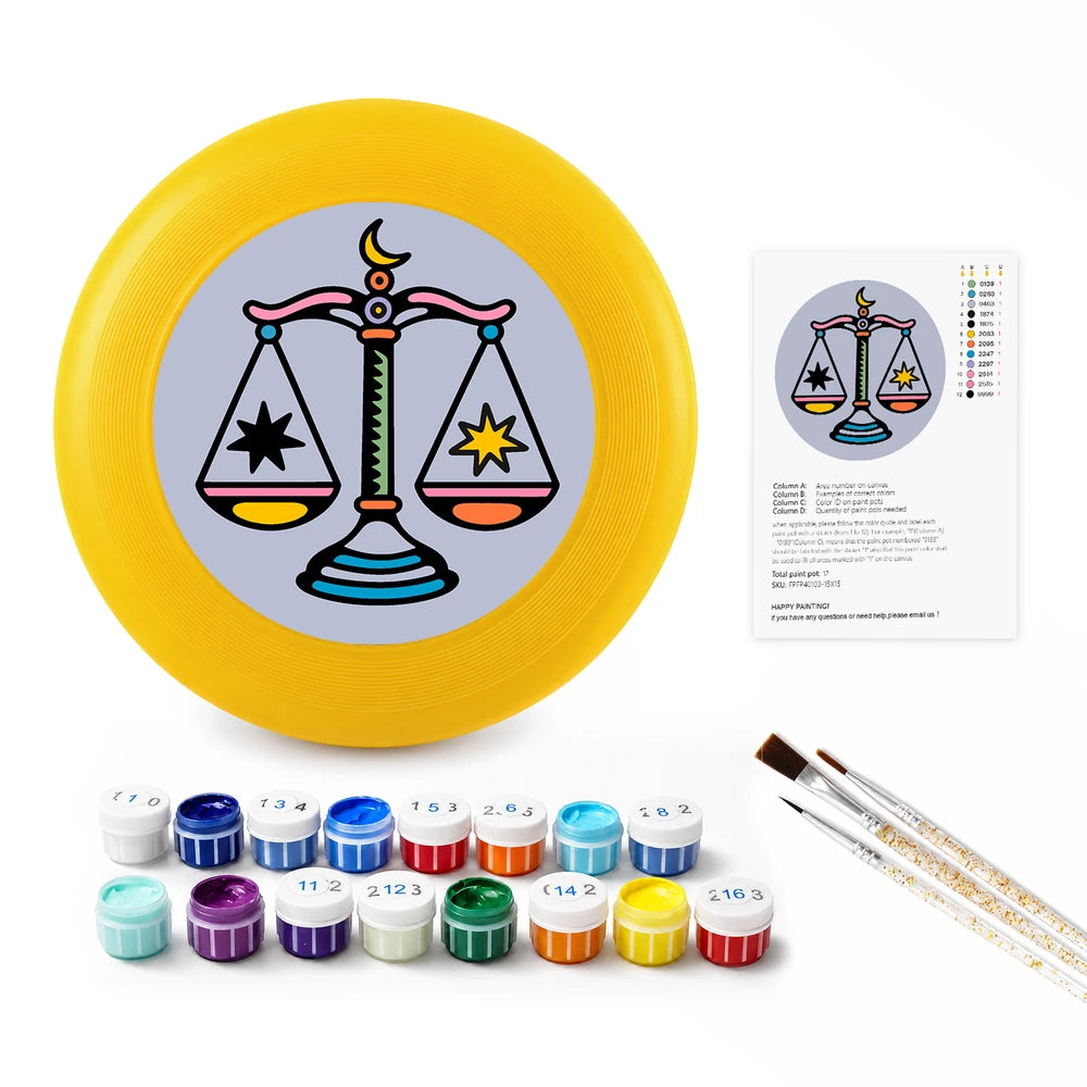 
Paint by Numbers - Frisbee | Libra Scales Sign