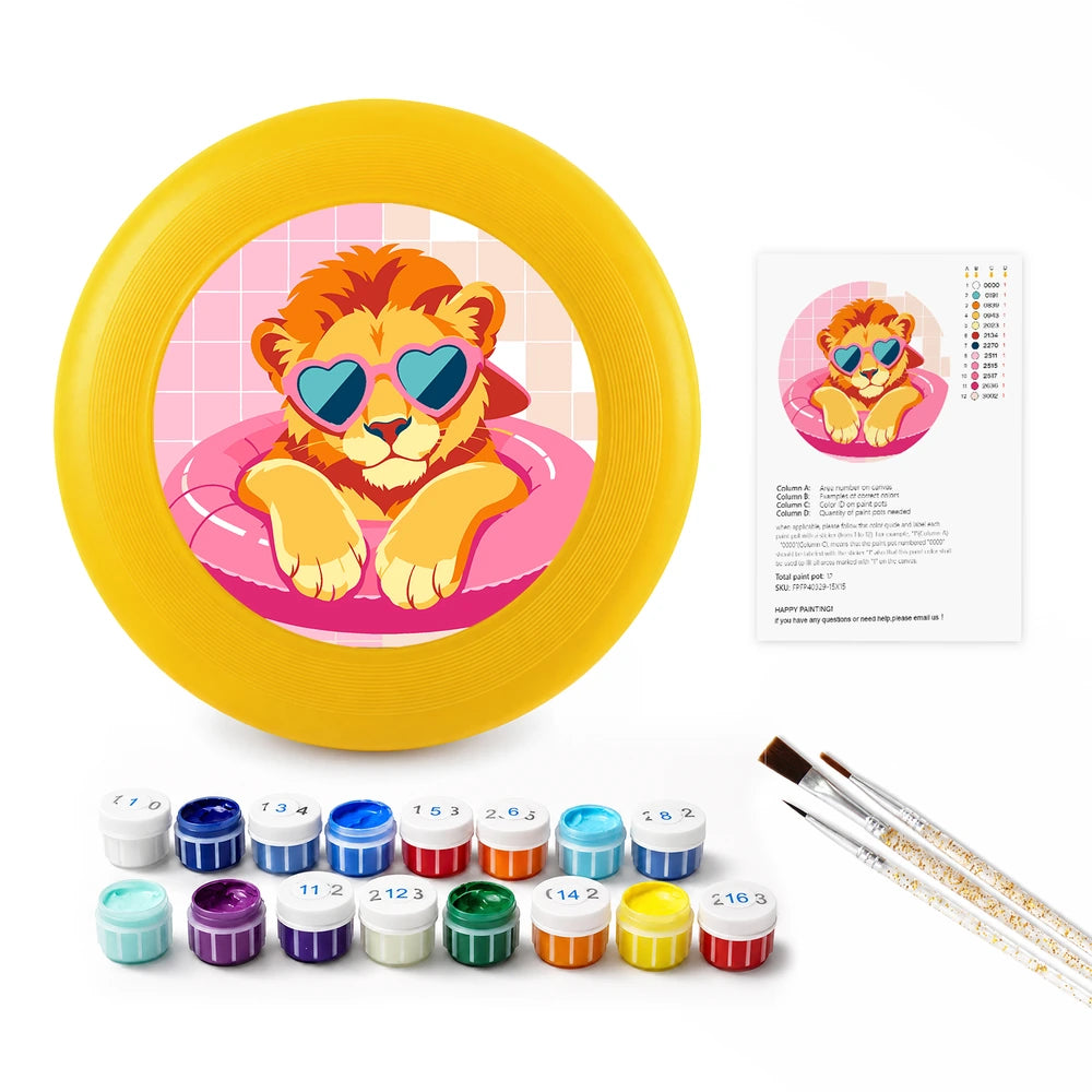 Paint by Numbers - Frisbee | Lion in a Pool Ring
