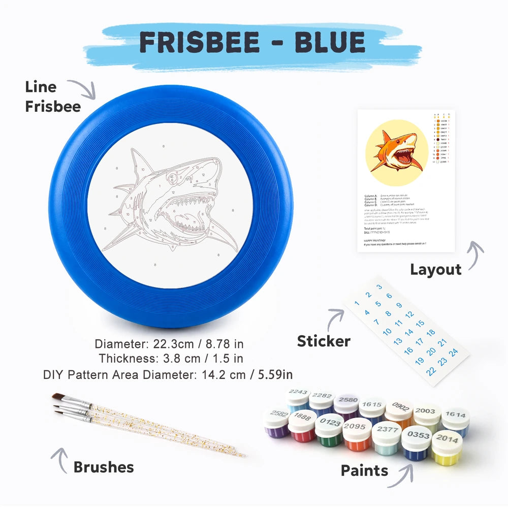 Paint by Numbers - Frisbee | Orange Shark