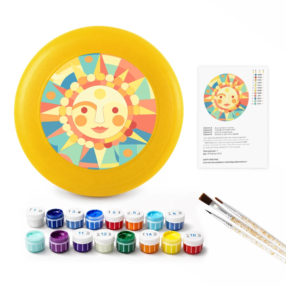 Paint by Numbers - Frisbee | Orange Sun Face