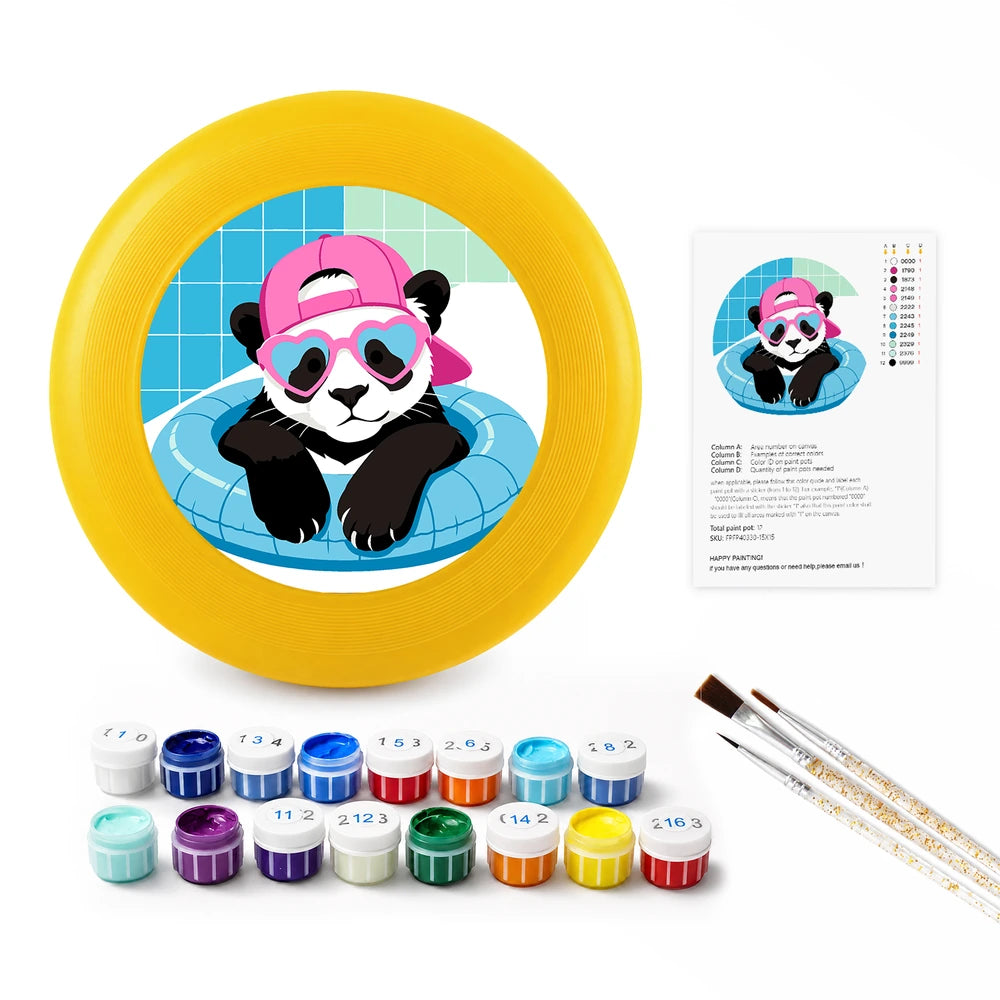 Paint by Numbers - Frisbee | Panda in a Pool Ring