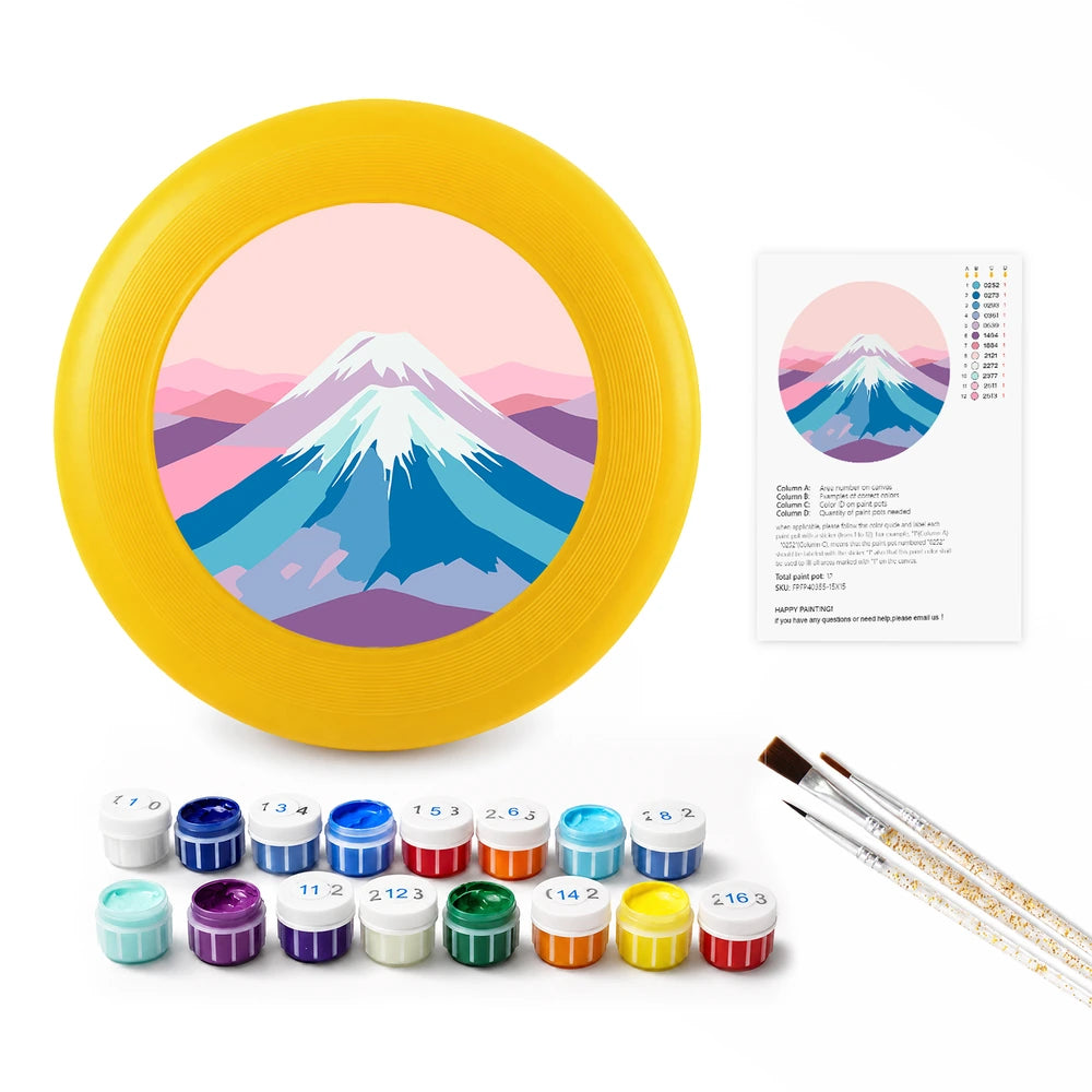 
Paint by Numbers - Frisbee | Pastel Mount Fuji