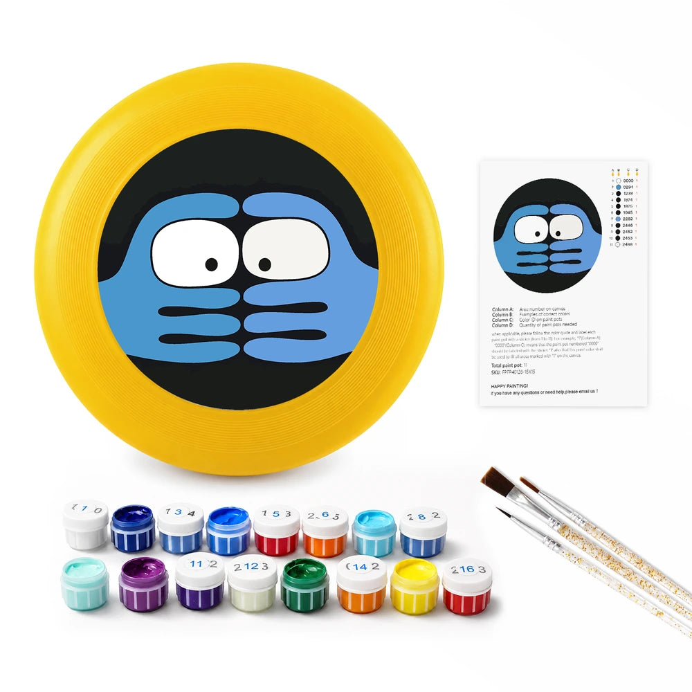 
Paint by Numbers - Frisbee | Peeking Blue Face