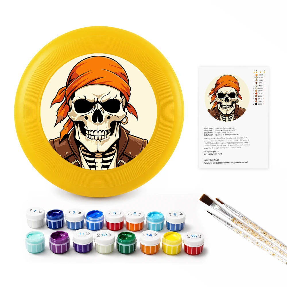 Paint by Numbers - Frisbee | Pirate Skeleton