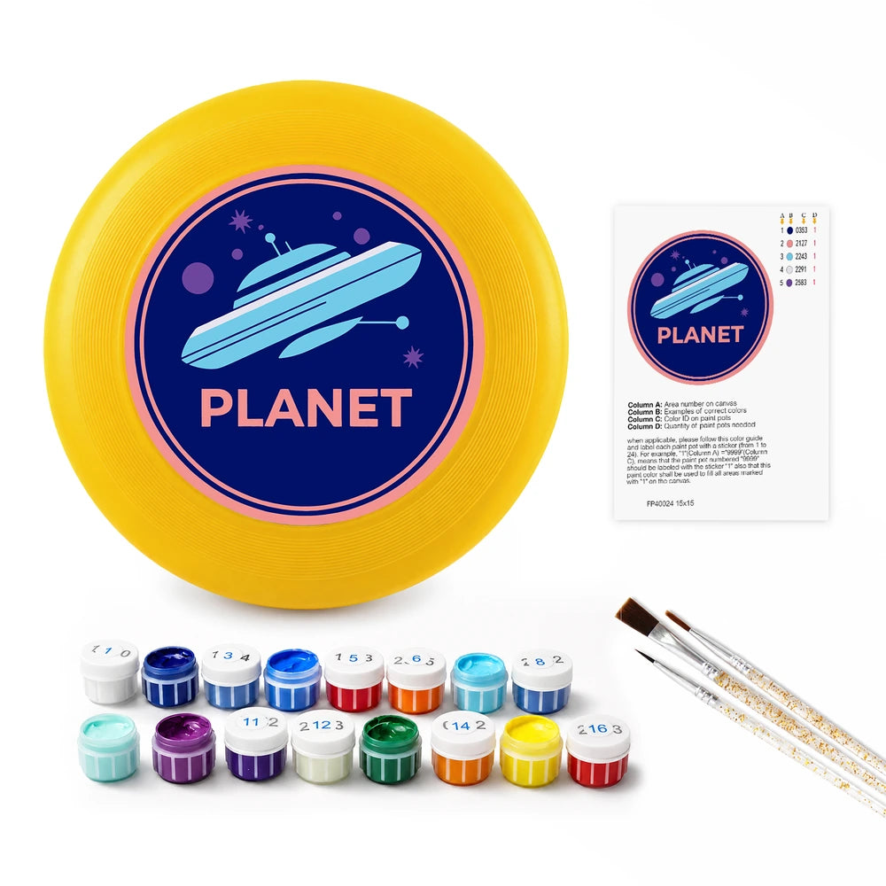 
Paint by Numbers - Frisbee | Planet Badge