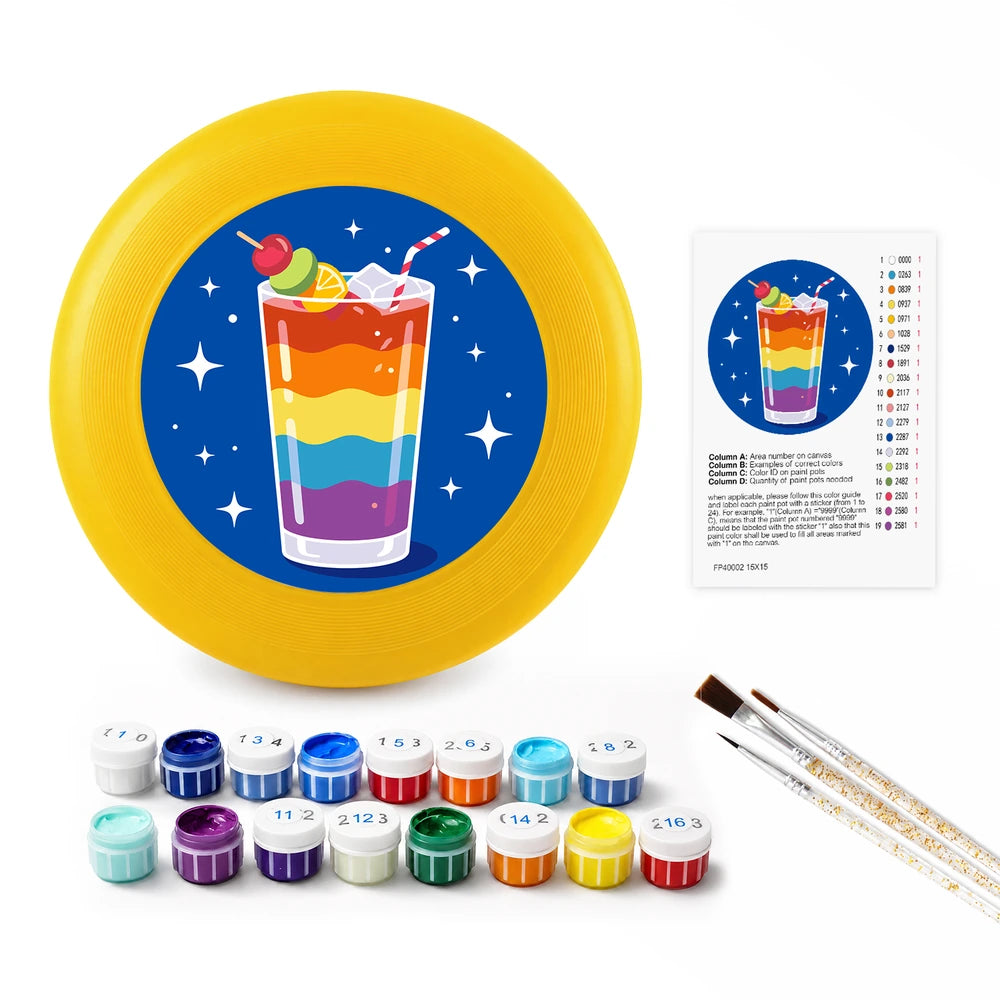 
Paint by Numbers - Frisbee | Rainbow Layer Drink
