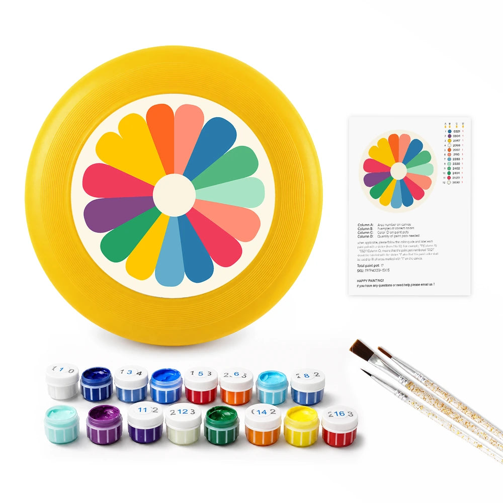 
Paint by Numbers - Frisbee | Rainbow Petal Wheel