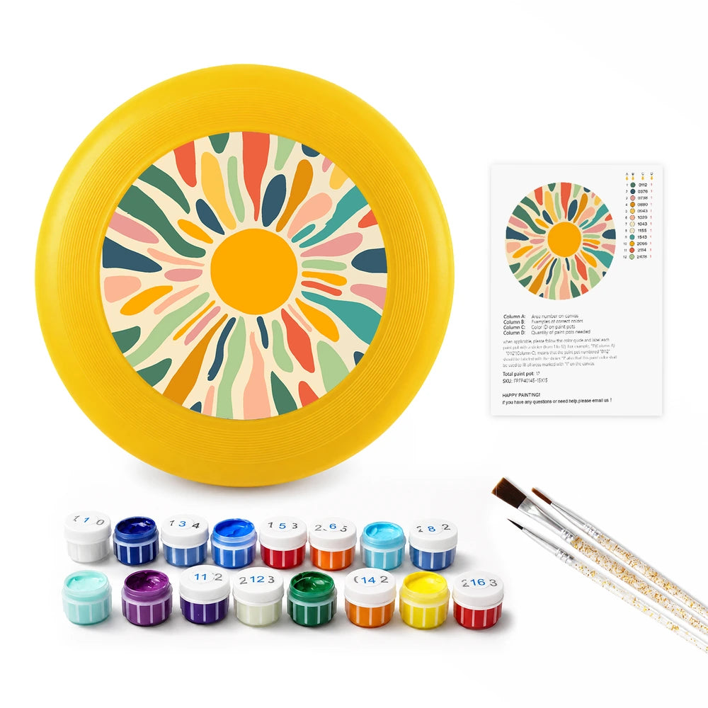 
Paint by Numbers - Frisbee | Retro Flower Burst