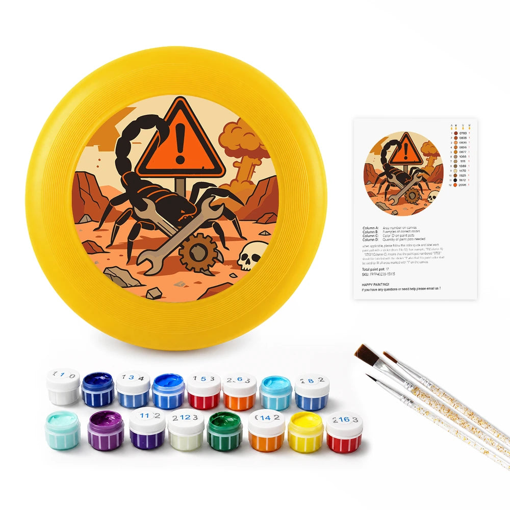 Paint by Numbers - Frisbee | Scorpion Warning Sign