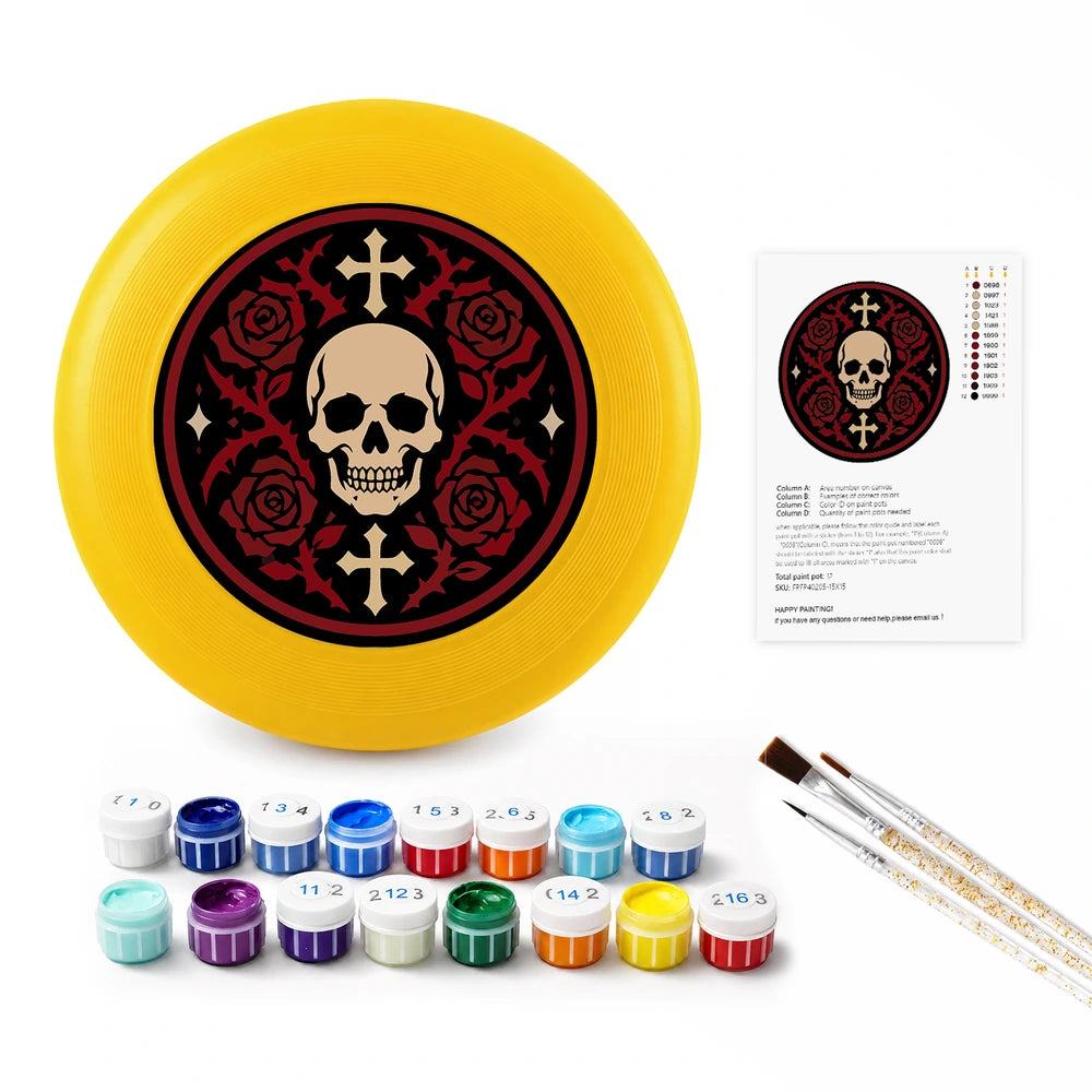 
Paint by Numbers - Frisbee | Skull with Roses