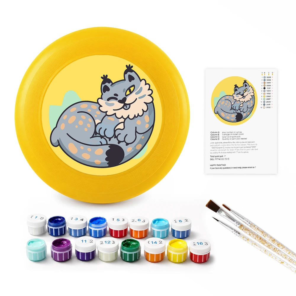 
Paint by Numbers - Frisbee | Sleeping Grey Cat