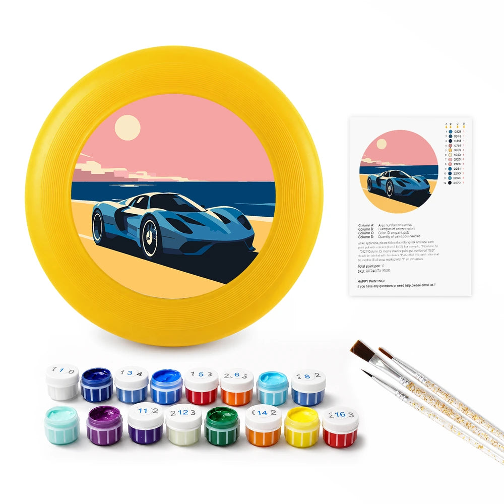 Paint by Numbers - Frisbee | Sports Car at Dusk