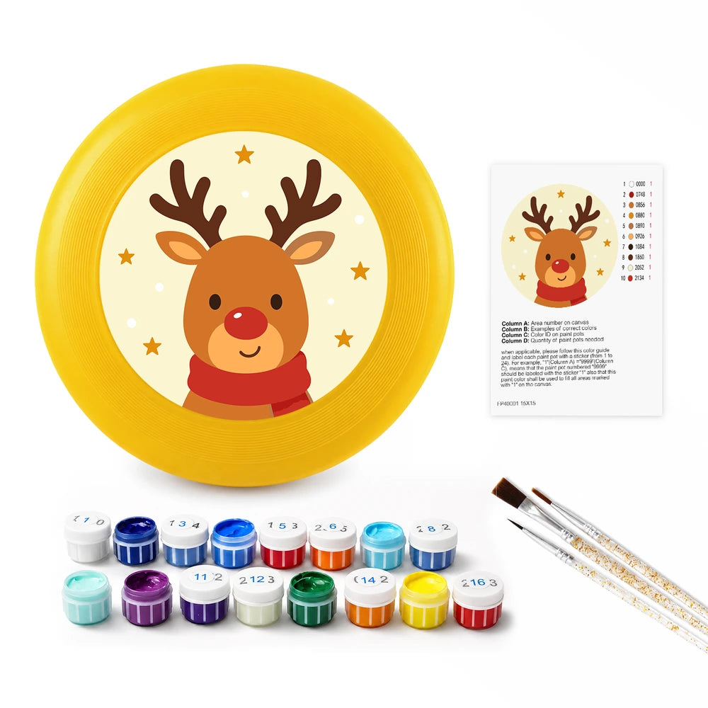
Paint by Numbers - Frisbee | Starry Reindeer Face