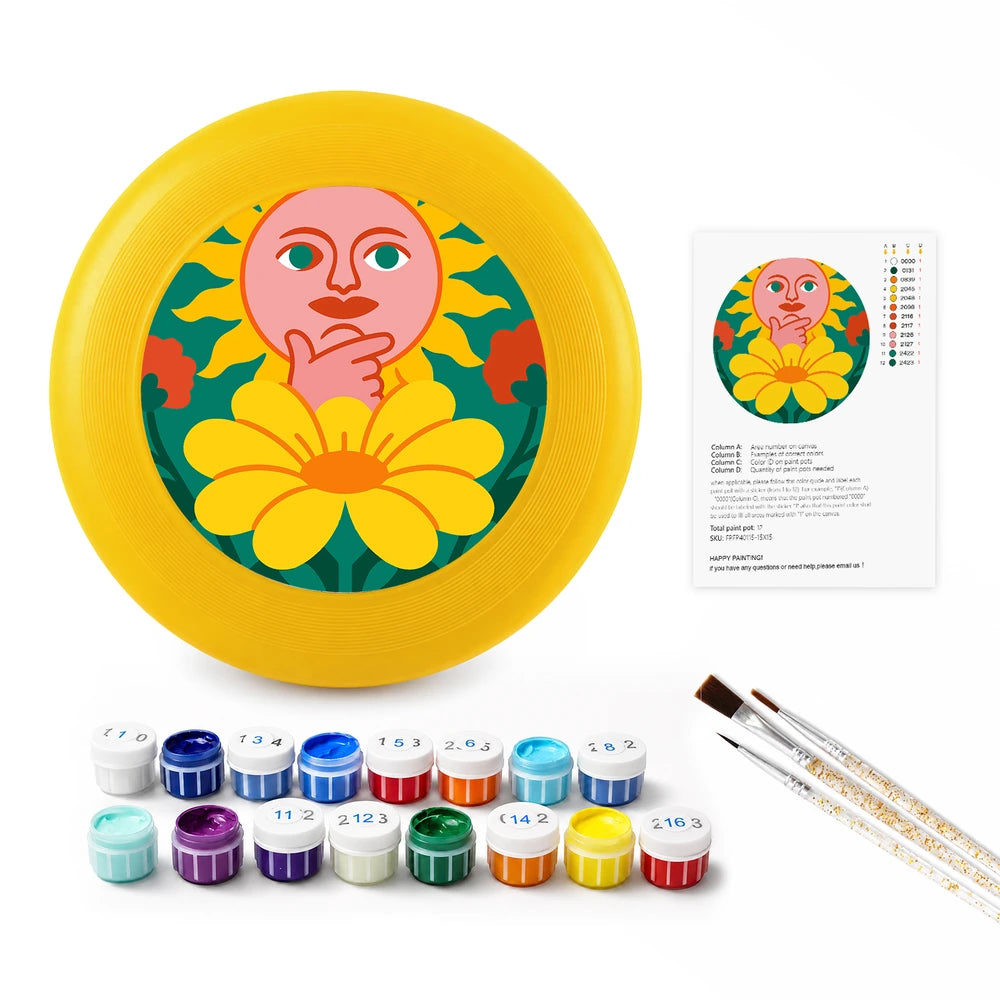 Paint by Numbers - Frisbee | Sun and Moon in Bloom