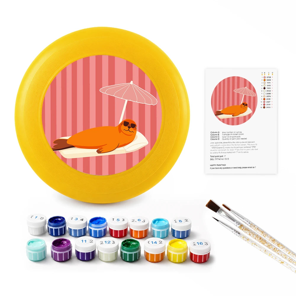 Paint by Numbers - Frisbee | Sunbathing Cat