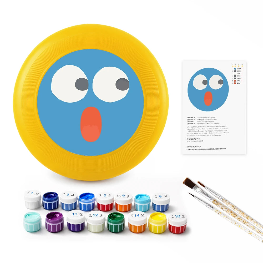 Paint by Numbers - Frisbee | Surprised Blue Face