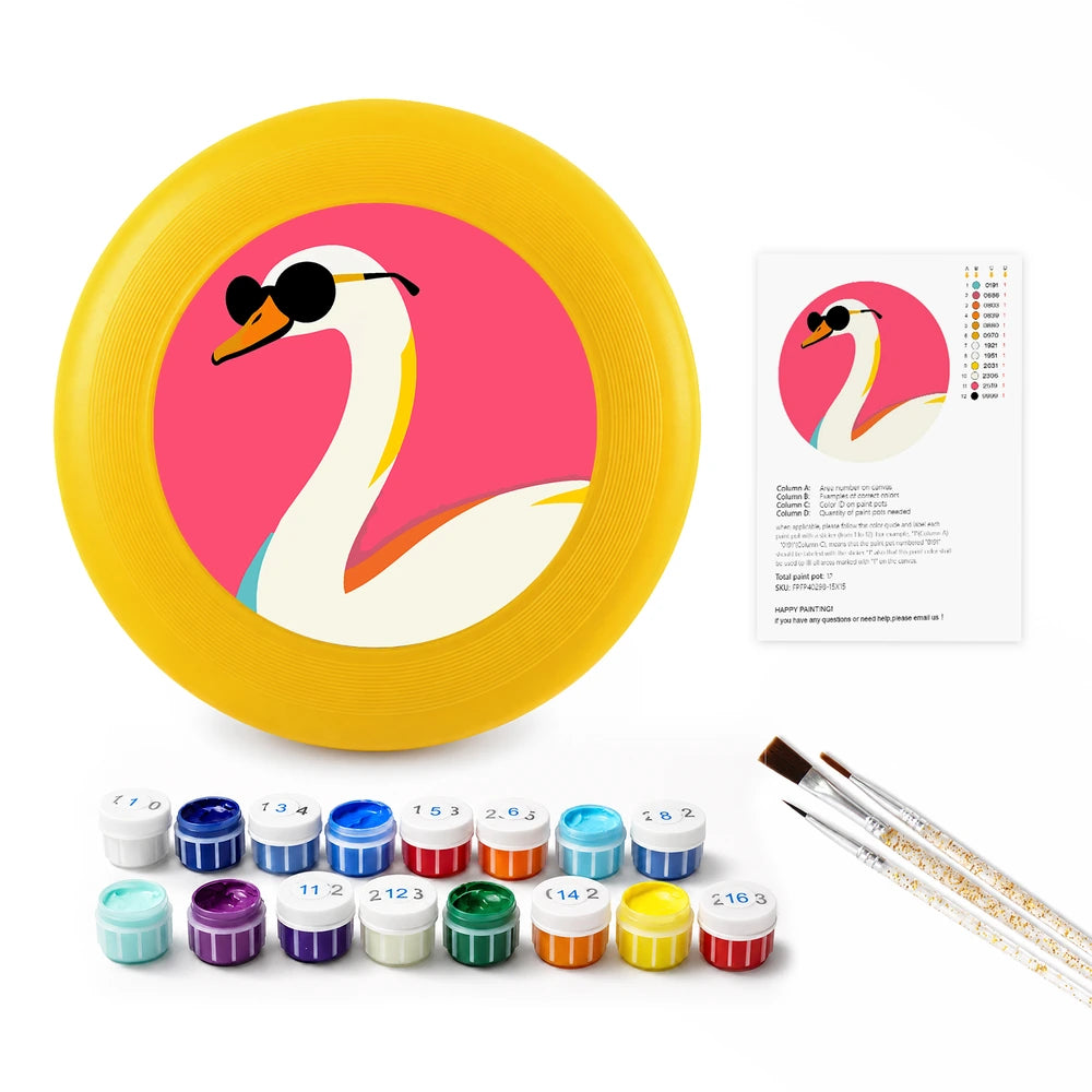 
Paint by Numbers - Frisbee | Swan in Sunglasses