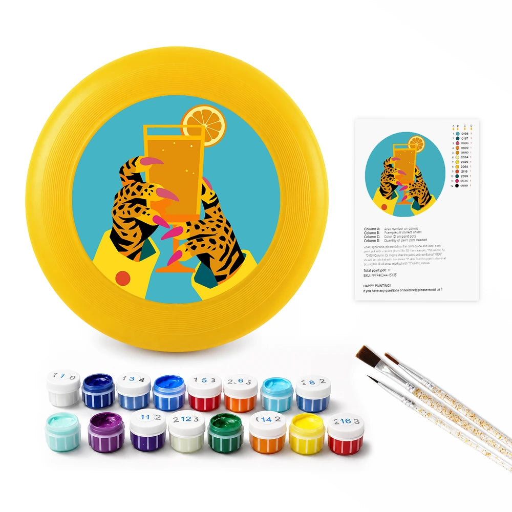 Paint by Numbers - Frisbee | Tiger with a Cocktail