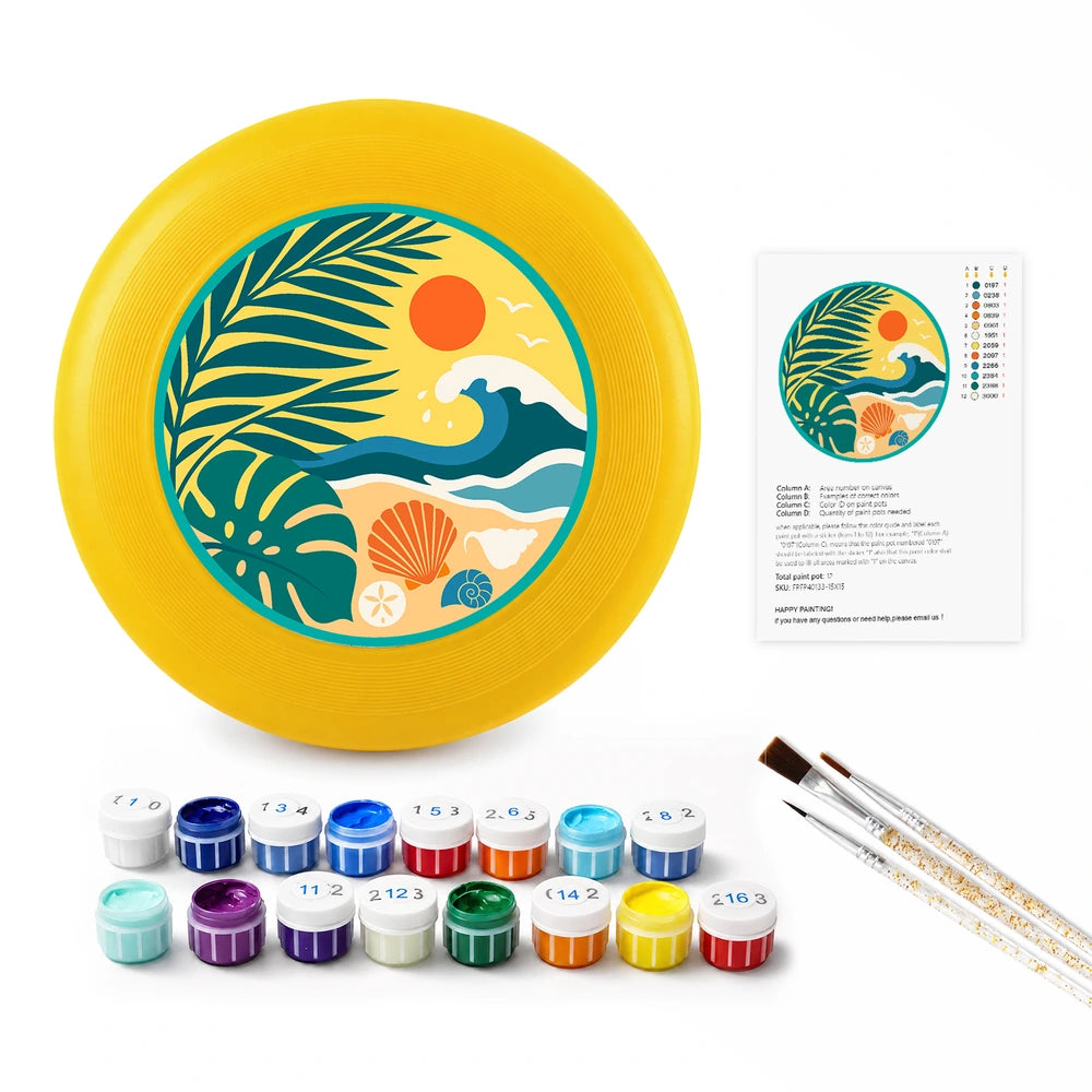 
Paint by Numbers - Frisbee | Tropical Beach Circle