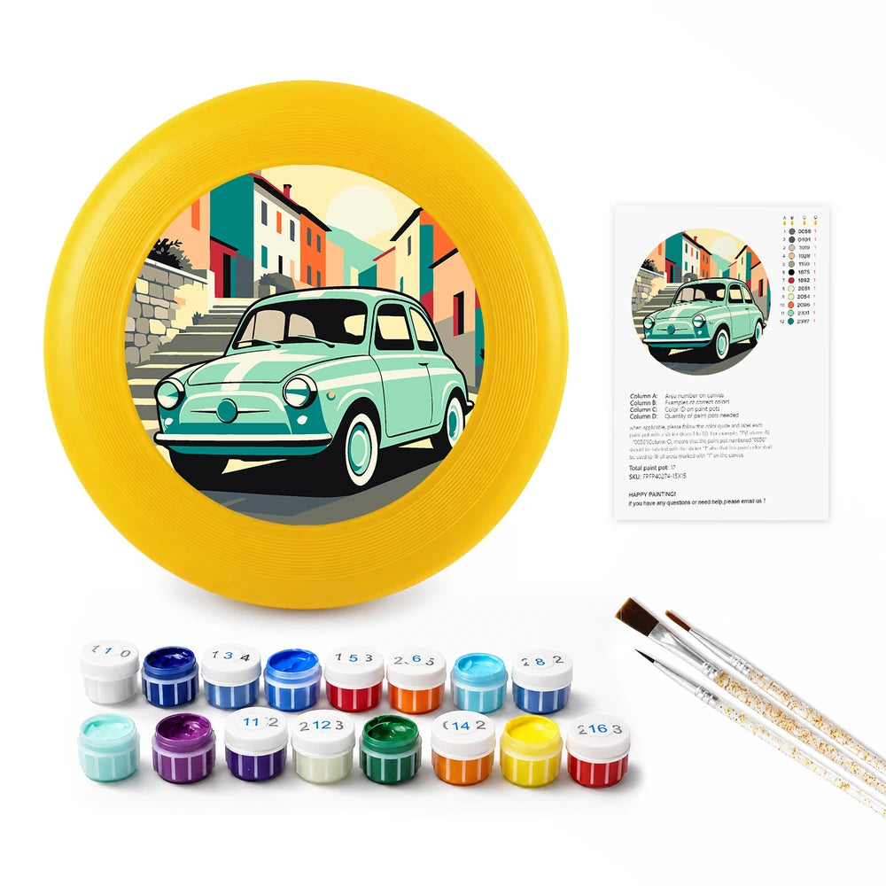 Paint by Numbers - Frisbee | Vintage Car in the Village
