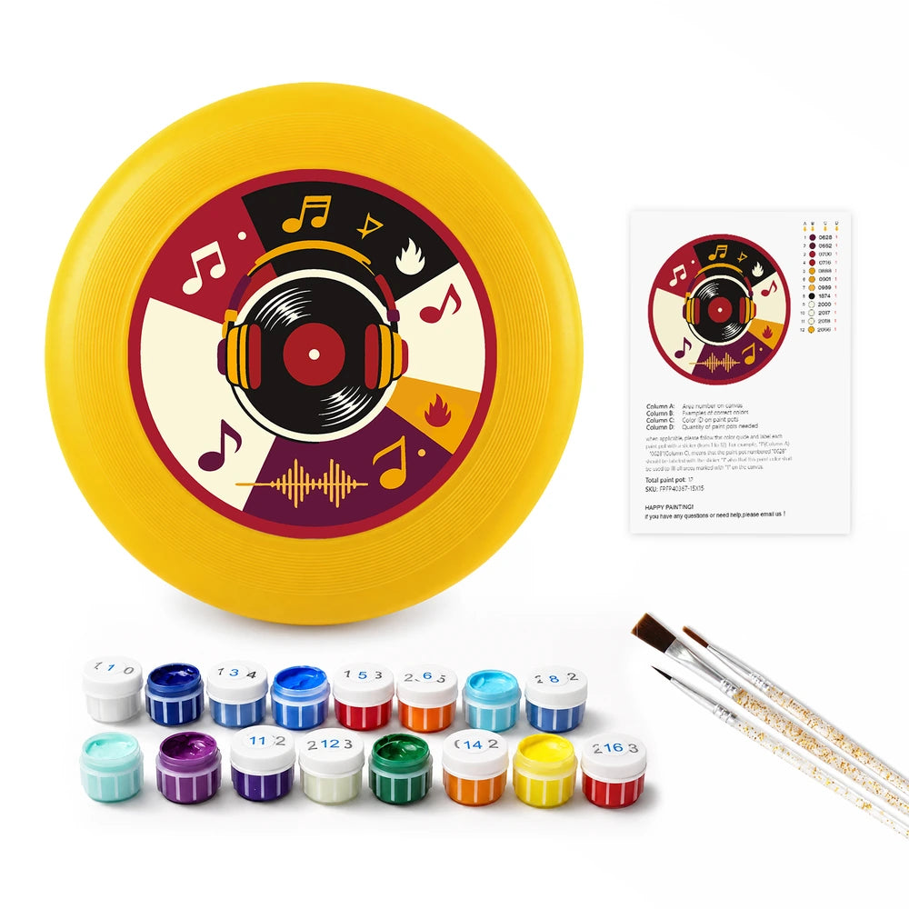 
Paint by Numbers - Frisbee | Vinyl and Music Notes