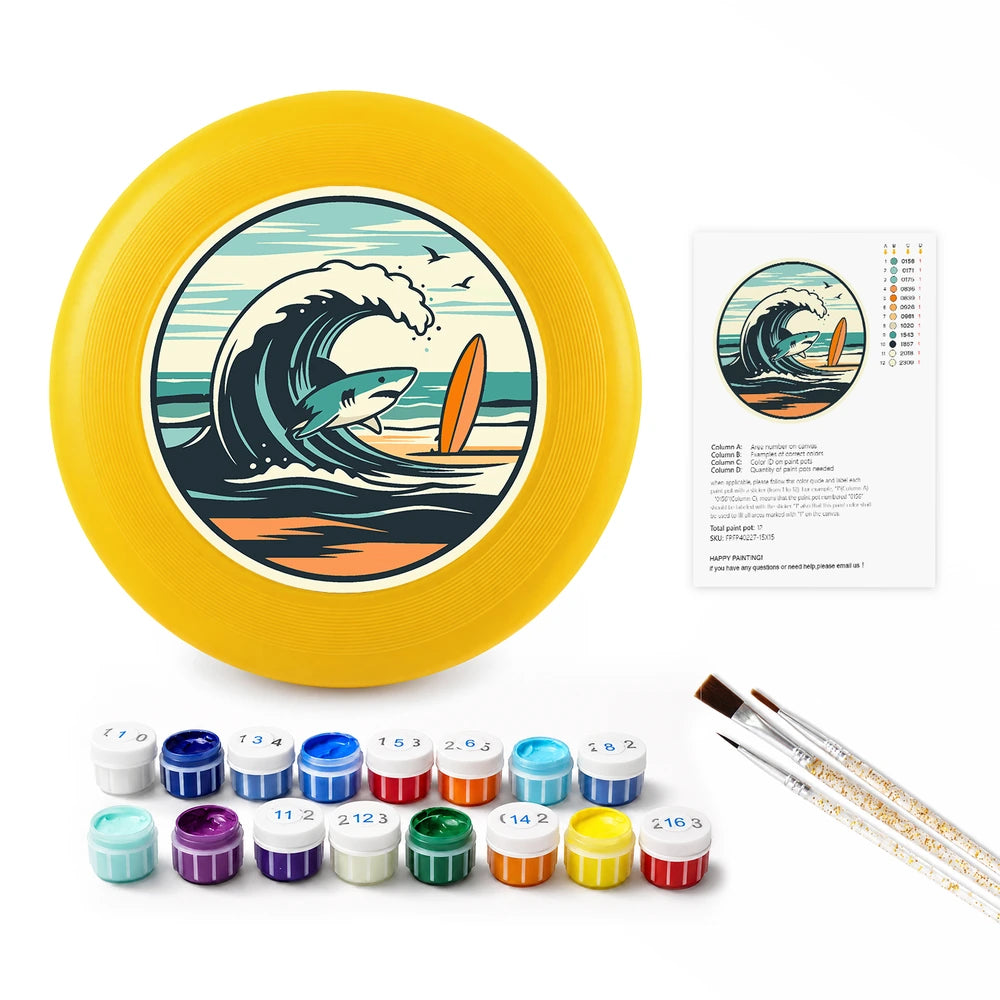 Paint by Numbers - Frisbee | Wave and Surfboard