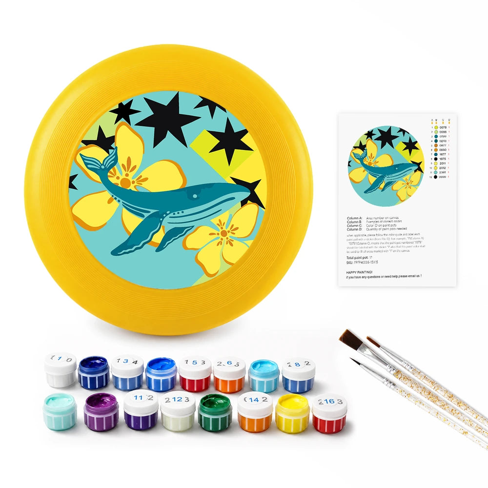 
Paint by Numbers - Frisbee | Whale Among Flowers