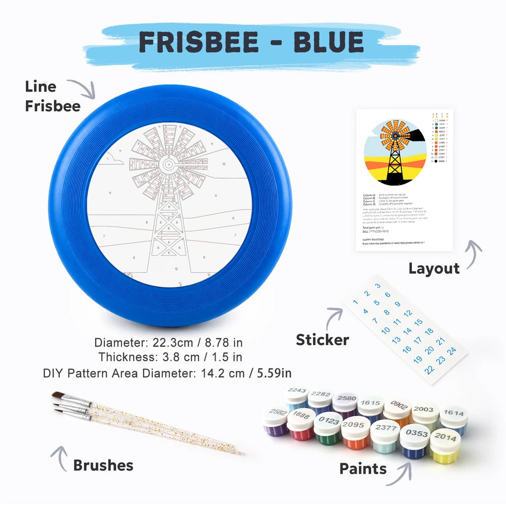 
Paint by Numbers - Frisbee | Windmill at Sunset