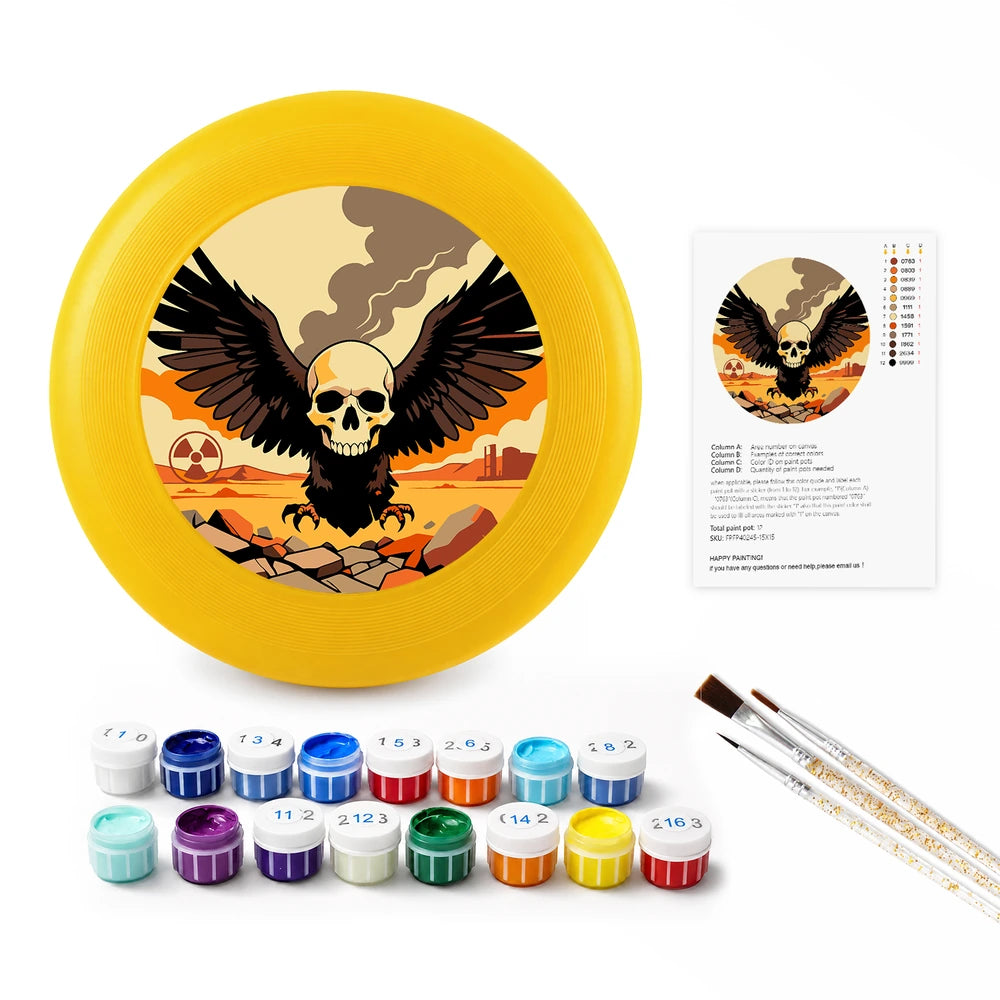
Paint by Numbers - Frisbee | Winged Skull