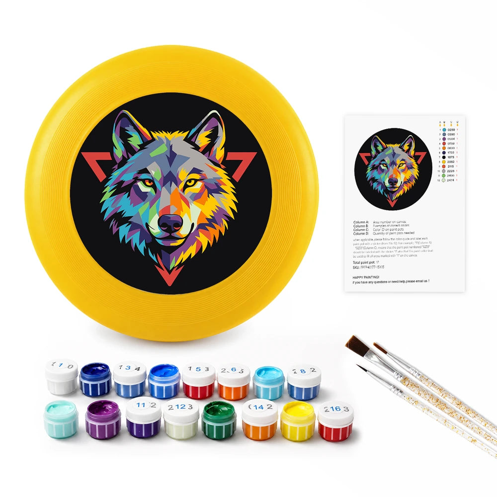 
Paint by Numbers - Frisbee | Wolf Head Emblem
